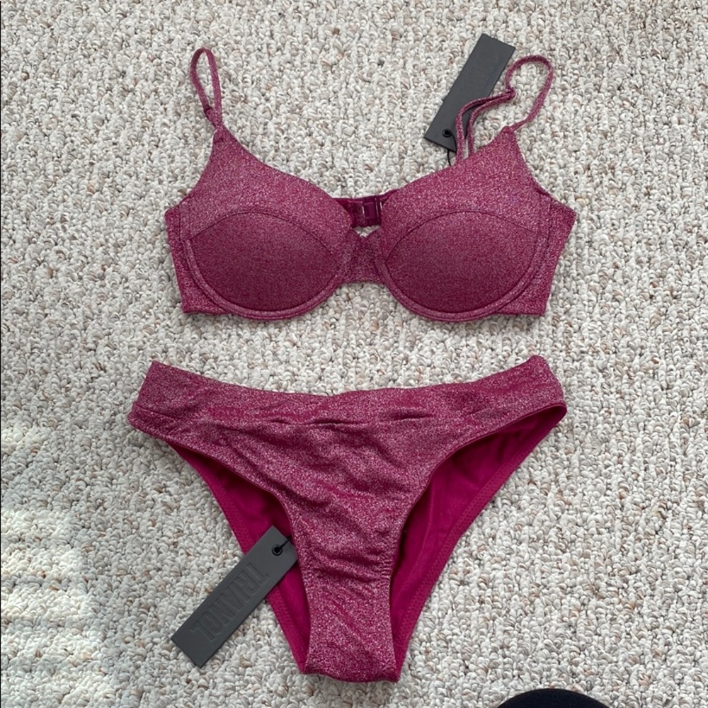 Triangl Macia bikini in grape sparkle